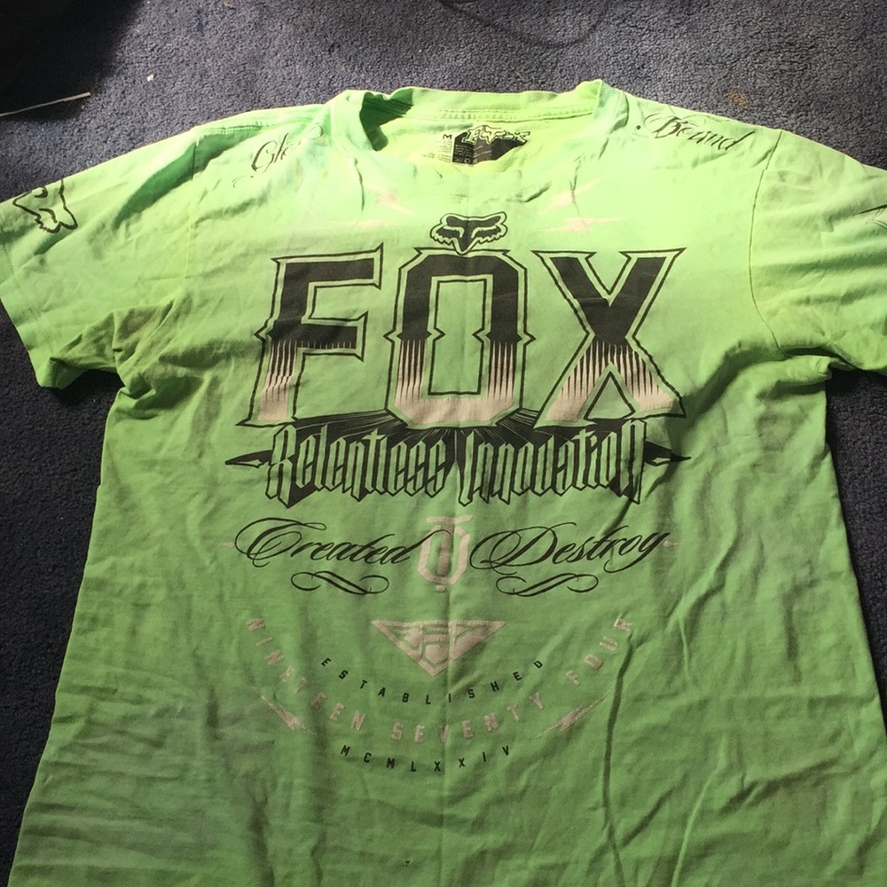 Fox lime green men’s medium tee